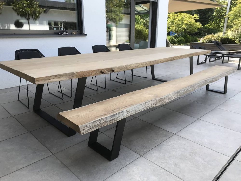 Solid wood table Massivholztisch Garten & Wohnen Stammware