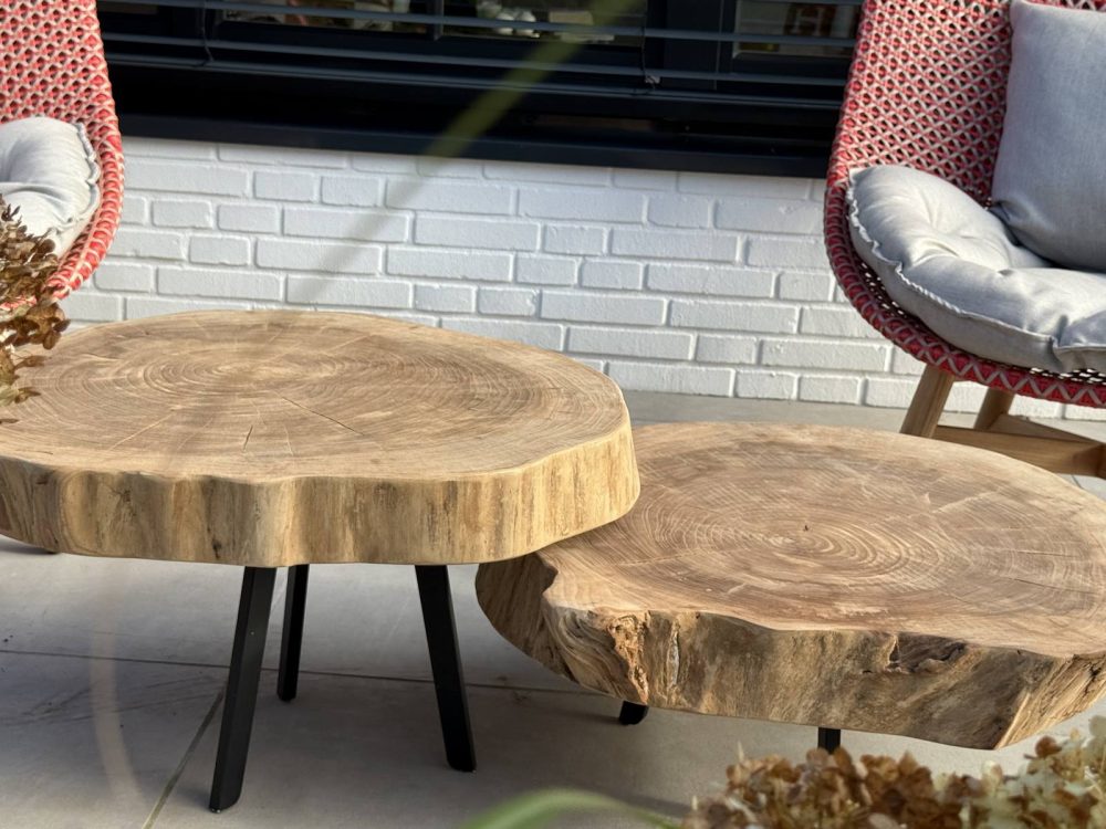 Handcrafted Solid Wood Lounge Tables